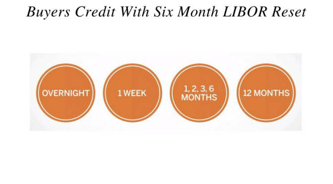 Buyers Credit with 6 Month Libor Reset
